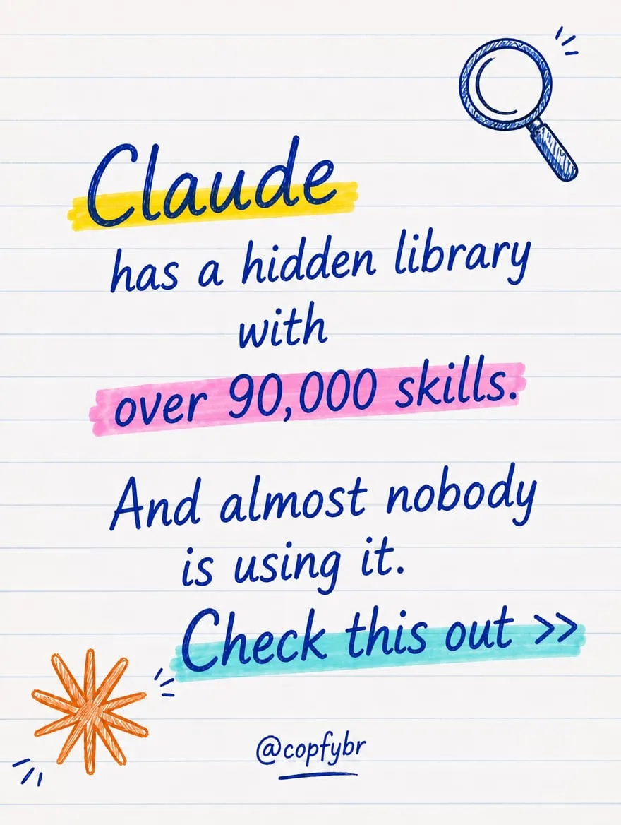 Claude Skills: the 90k secret — slide 1 of 9